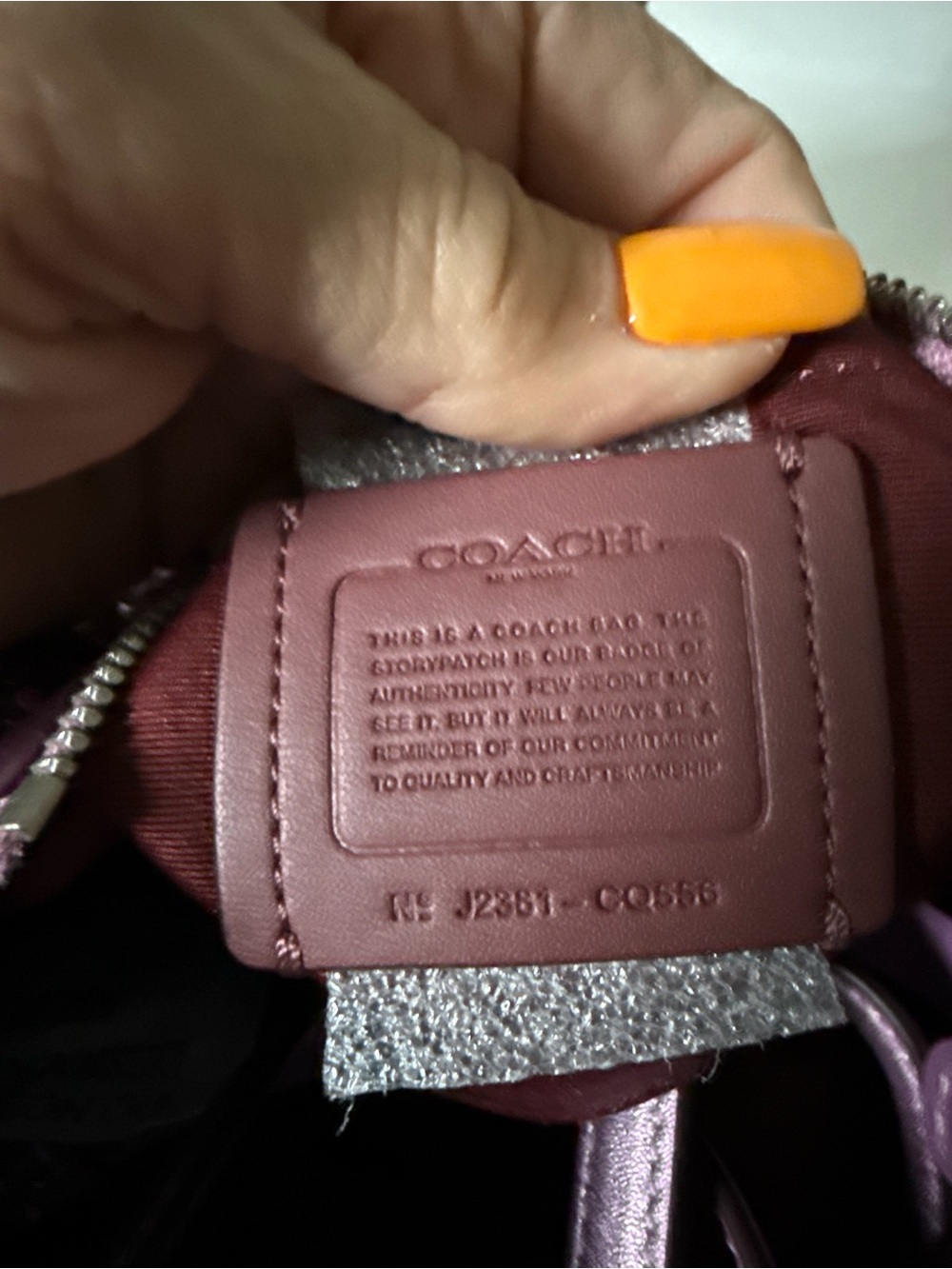 Coach Teri Mini Sequin Lilac Bag NWT - Picture 4 of 6